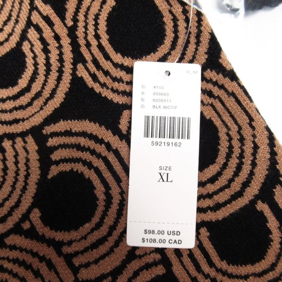 Anthropologie The Carys Mock-Neck Sweater by Maeve Black Circle Motif XL - Picture 9 of 9